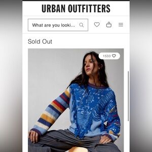 BDG Multicolor Fringed Sweater